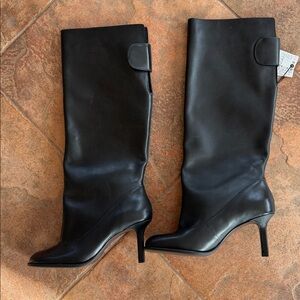 Zara Black Heeled Boots